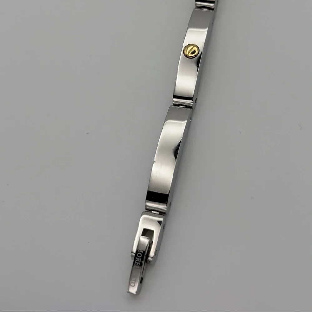 Morellato Stainless Steel and Gold Men’s Link Bracelet Italian Designer Vintage